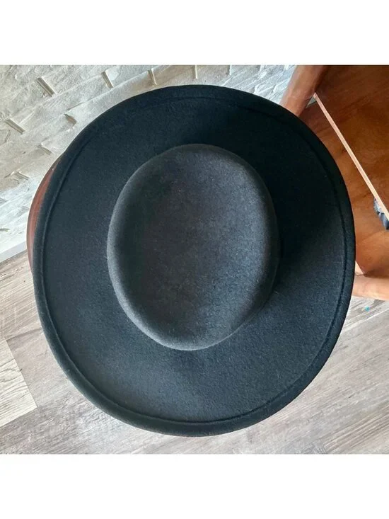 Vintage Phillip Somerville Black Wool Felt Hat - Picture 7 of 9